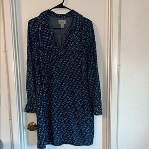 Levi's Blue Floral Long Sleeve Dress